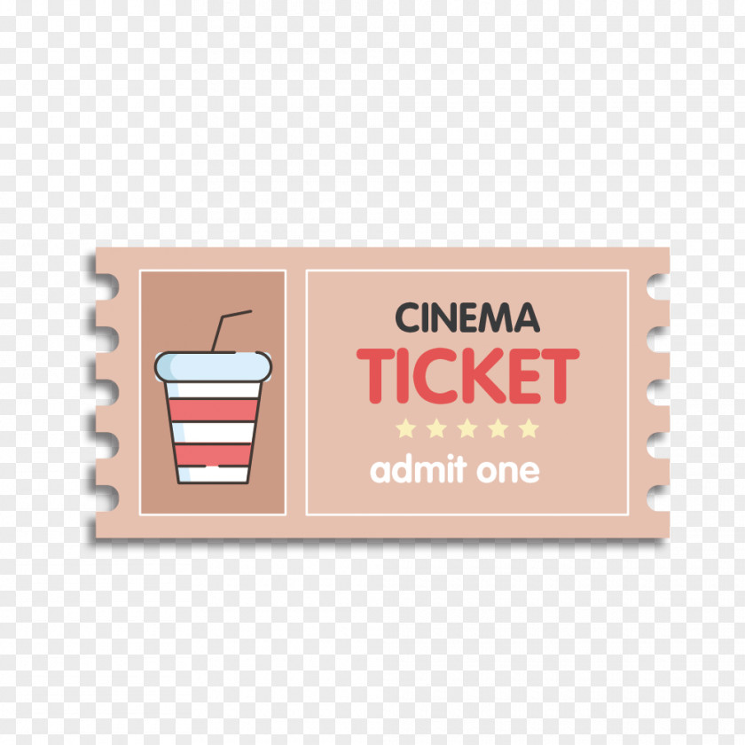 Vector Cartoon Cute Ticket Stubs Cinema Film PNG