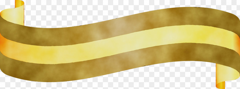 Yellow Brass Metal Bangle PNG