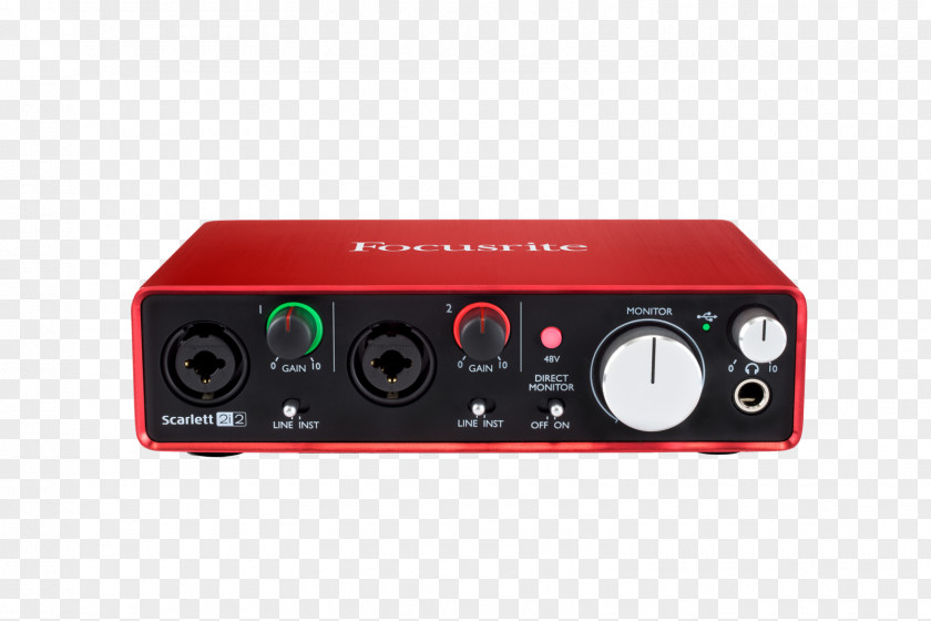 Audio Microphone Preamplifier Focusrite Sound Recording And Reproduction PNG