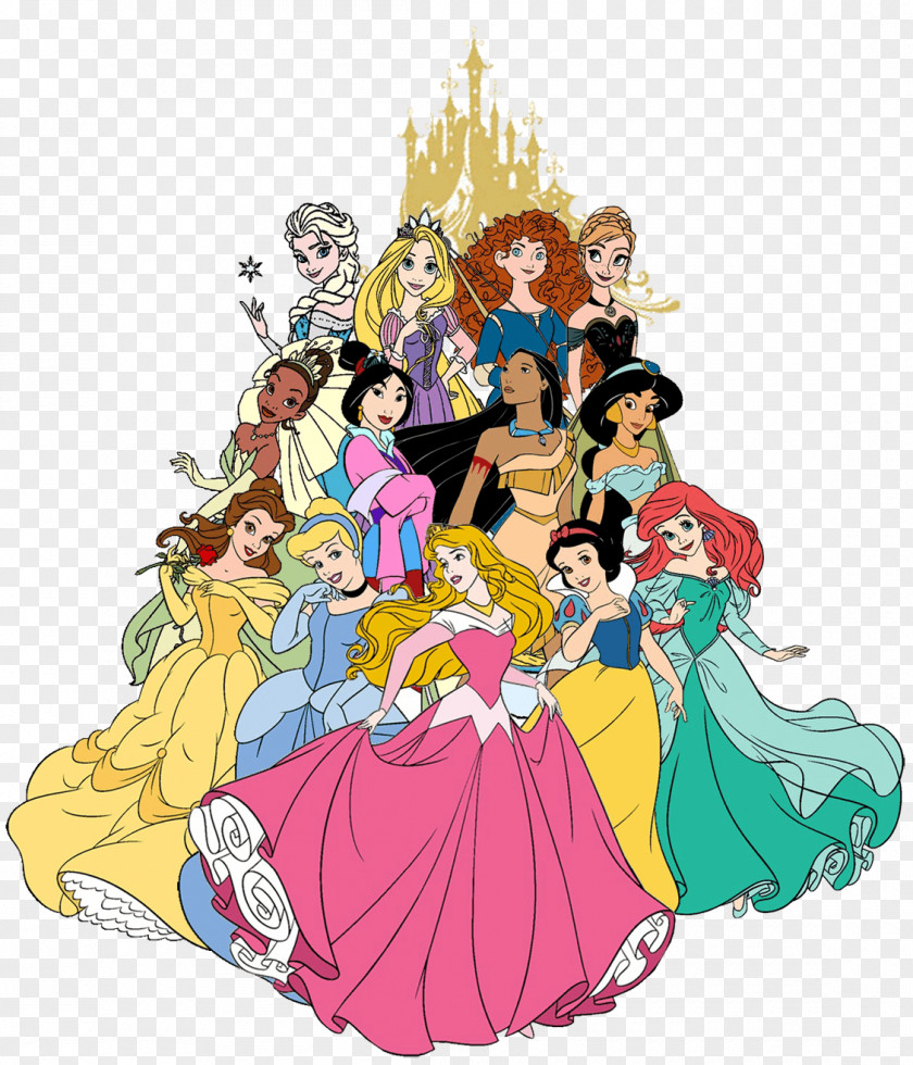 Cinderella Anna Elsa Rapunzel Ariel Belle PNG