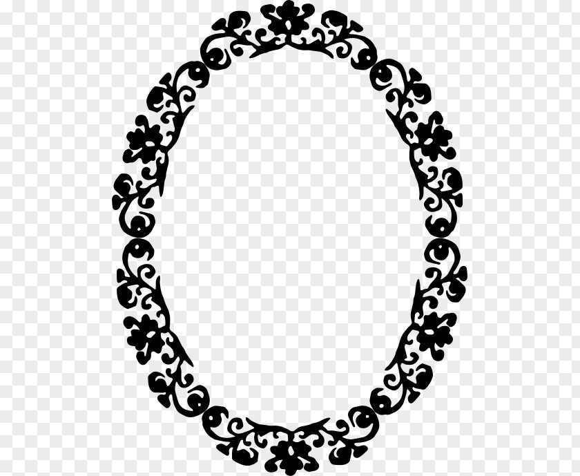 Lovely Decorative Frame Borders And Frames Ornament Black White Clip Art PNG