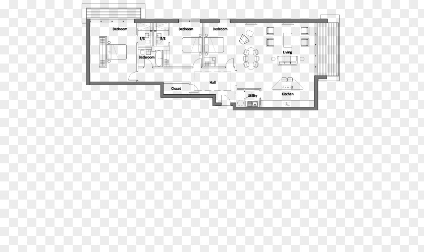 Tree Floor Plan Line PNG