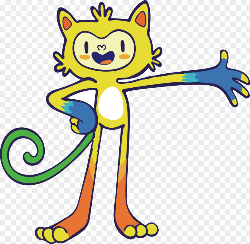 Vector Cartoon Cat 2016 Summer Olympics Opening Ceremony Paralympics Rio De Janeiro Vinicius And Tom PNG