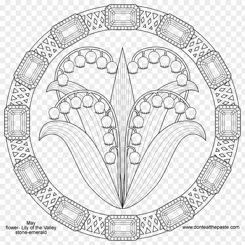 Child Coloring Book Mandala Birthstone Adult PNG