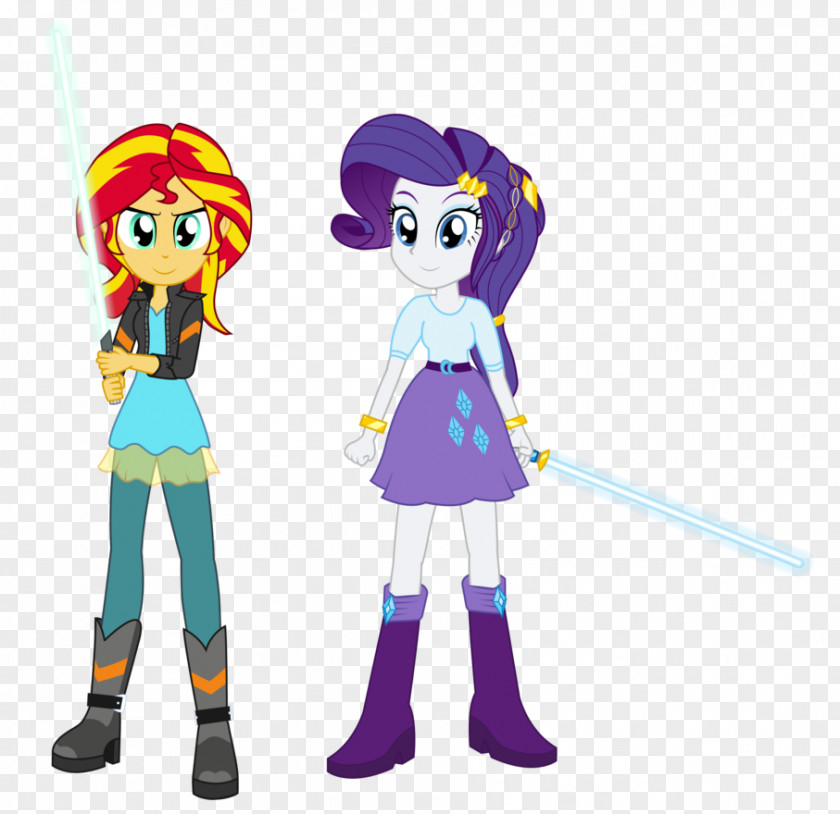 Little Jedi Rarity Sunset Shimmer My Pony: Equestria Girls Star Wars PNG