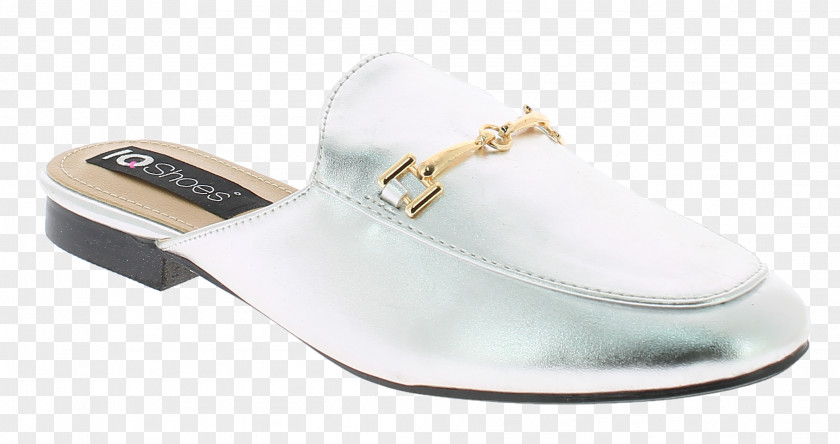 Silver Shoe Sandal Mule Woman PNG