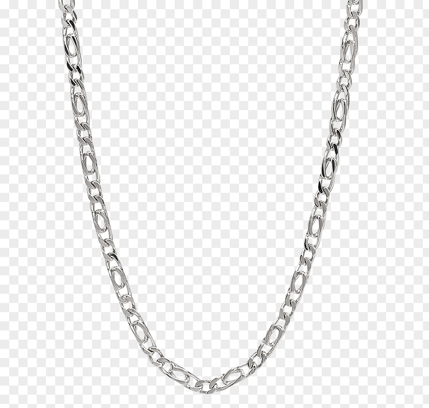 Chain Figaro Jewellery Silver Necklace PNG