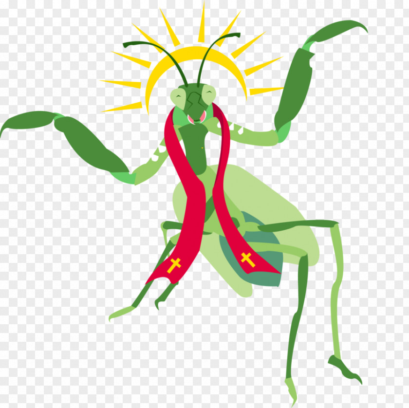 Praying Mantis Insect Vegetable Graphic Design Clip Art PNG