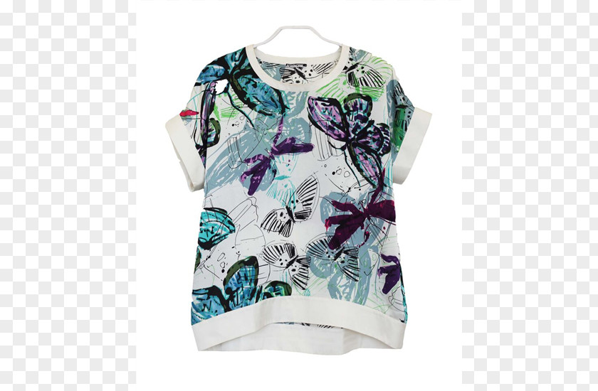 Watercolor Butterflys T-shirt Sleeve Neck Outerwear PNG