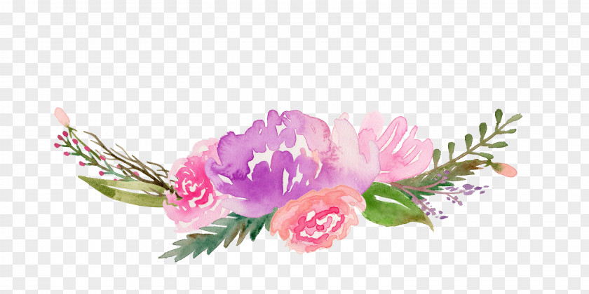 Along Watercolour Flowers Watercolor Painting Drawing Clip Art PNG