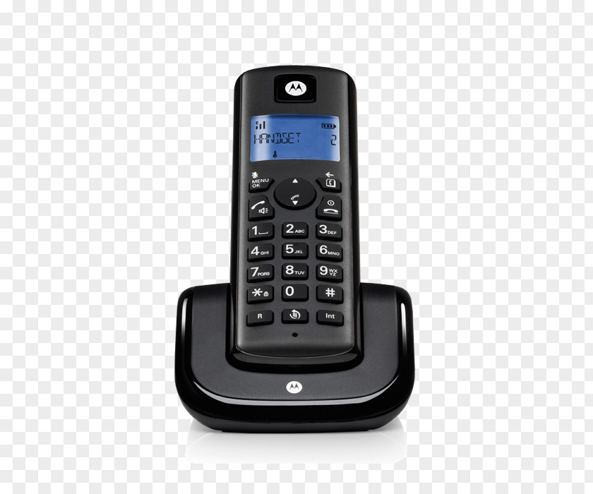 Digital Enhanced Cordless Telecommunications Telephone Motorola T202 Black Hardware/Electronic T212 PNG
