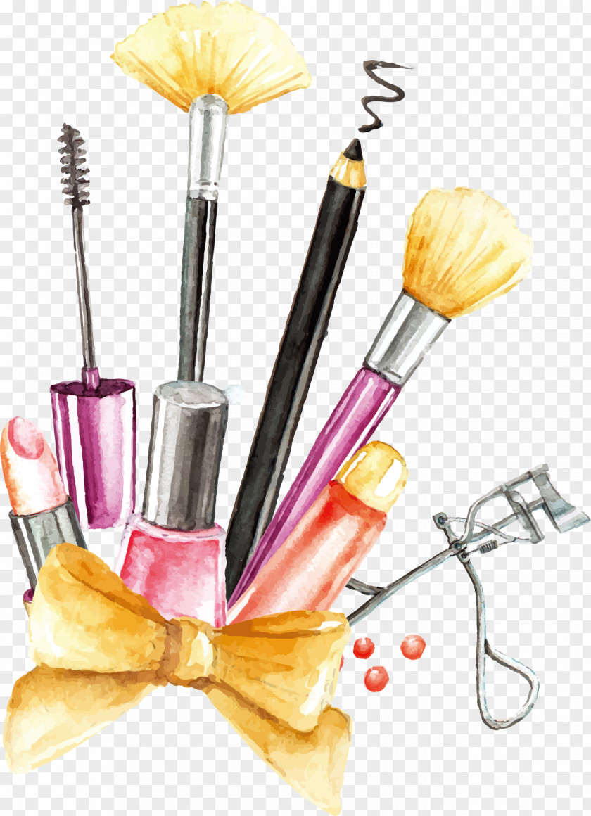 Vector Painting Makeup Tools Cosmetics Brush PNG