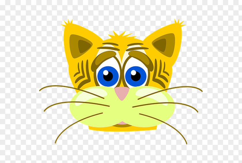 Yellow Cartoon Cat Snowshoe Kitten Black Clip Art PNG