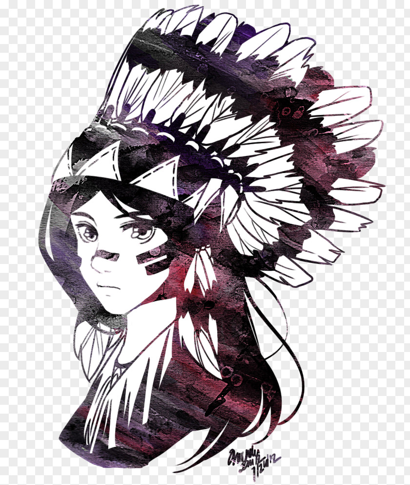 Feather Headdress Woman War Bonnet Drawing Indigenous Peoples Of The Americas Native Americans In United States PNG