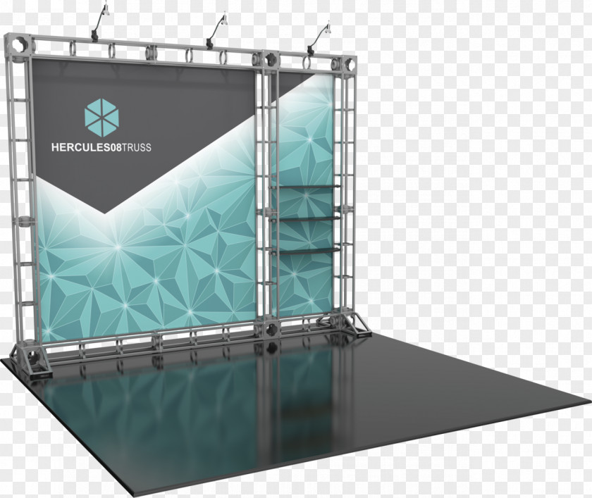 Stand Banner Truss Structure Textile Trade Show Display PNG