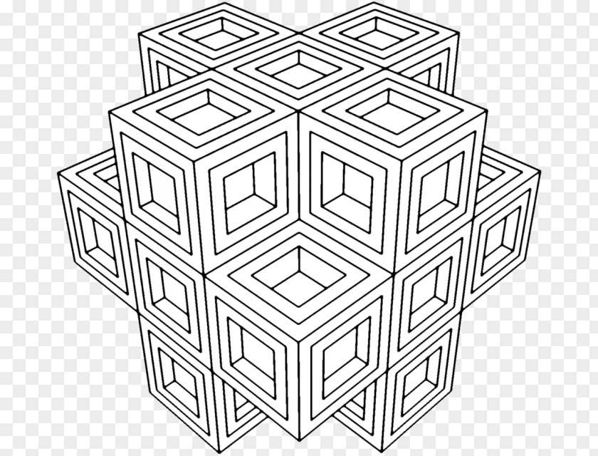 Geometric Print Coloring Book Sacred Geometry Mandala Symmetry PNG