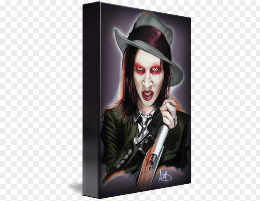 Marilyn Manson Vampire Mad Hatter Supervillain PNG