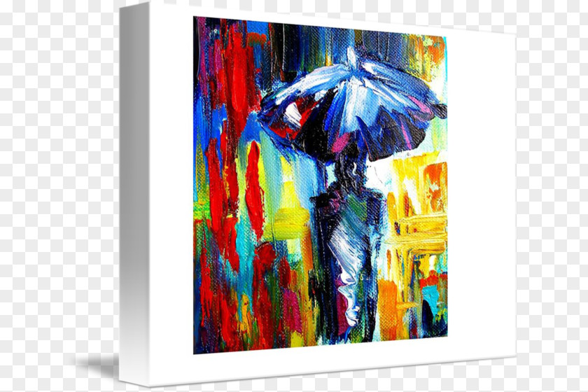 Painting Modern Art Acrylic Paint Canvas Print PNG