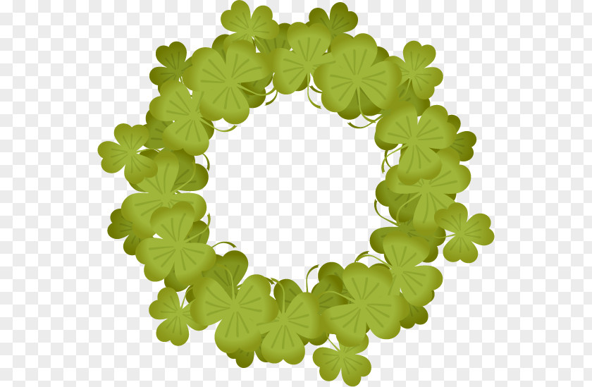 St. Paddy's Party Green Shamrock Leaf PNG