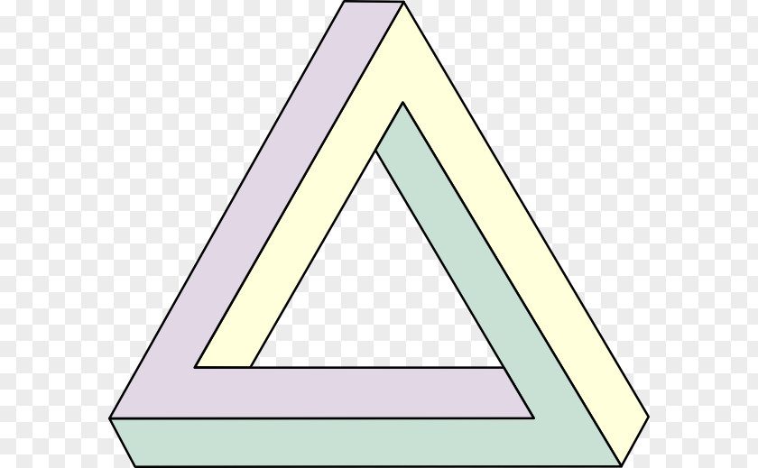 Triangle Penrose Stairs Impossible Object Mathematician PNG