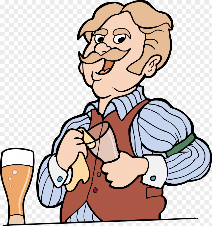 Bartender Cartoon Clip Art PNG