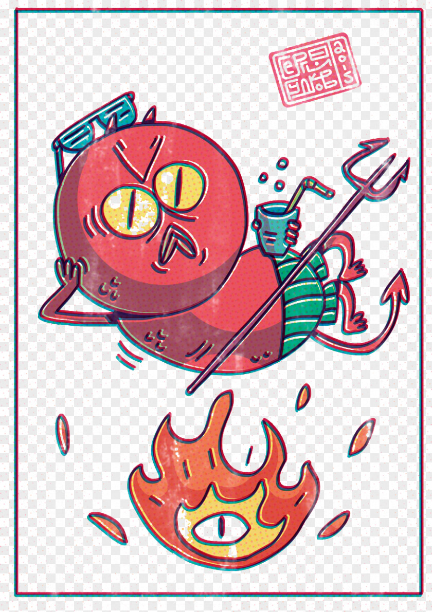 Cartoon Retro Card Cover PNG