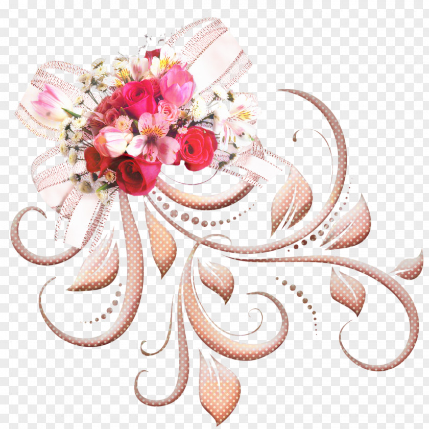 Ear Bouquet Pink Flowers Background PNG