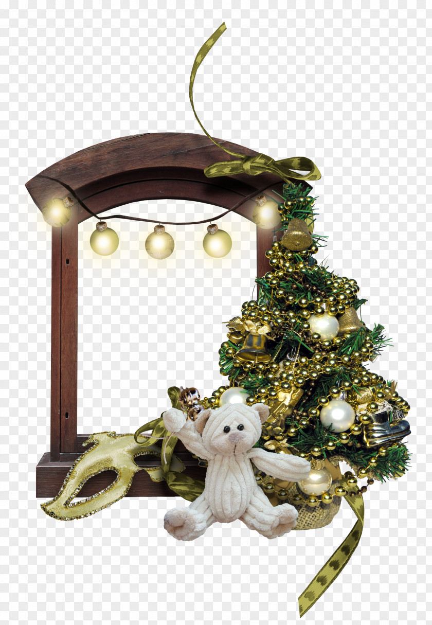 Golden Christmas Creative Tree Holiday New Year's Day PNG