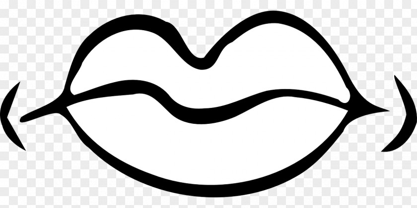 Mouth Smile Lip Black And White Clip Art PNG