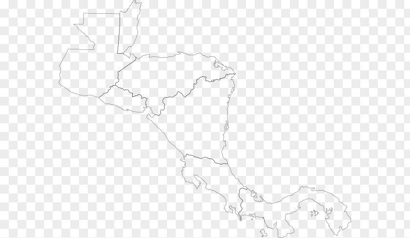 Political Map Line Art Coloring Book PNG