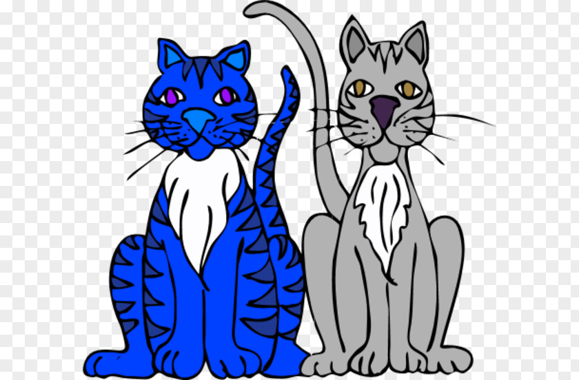 Two Cats Cliparts Burmese Cat Kitten Black Clip Art PNG