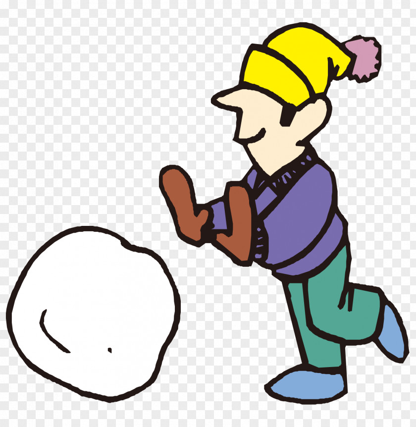 Vector Cartoon Winter Boy Snowball Coloring Book Fight Clip Art PNG