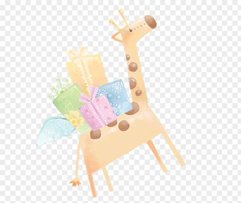 Camel With A Gift Of Deer Giraffe Illustration PNG