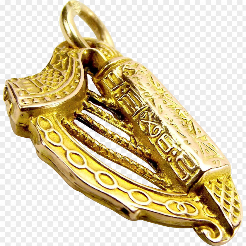 Harp Gold Metal 01504 Jewellery Material PNG
