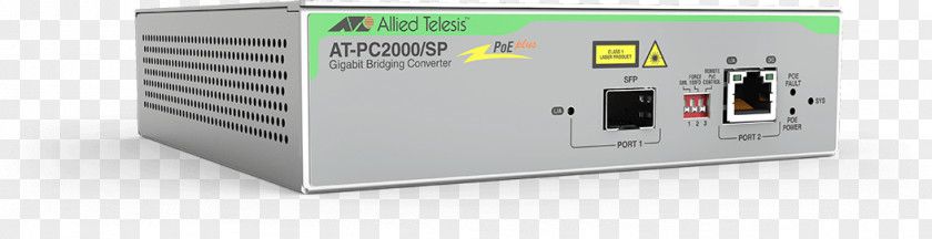 Fiber Media Converter Small Form-factor Pluggable Transceiver Optical AT-PC2000/SP-90 Allied Telesis 1000T POE+ TO 1000X SFP TAA PNG
