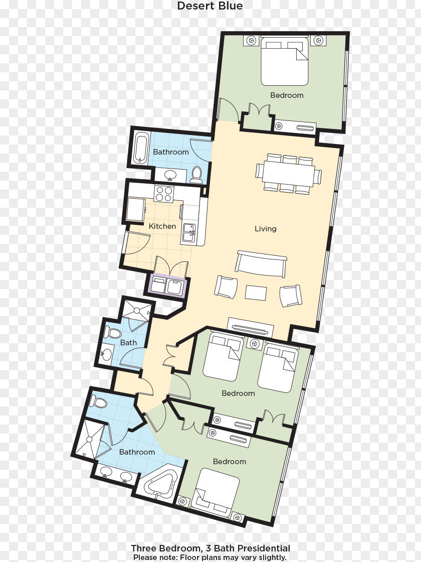 Las Vegas Wyndham Grand Desert Hotel Blue Floor Plan PNG