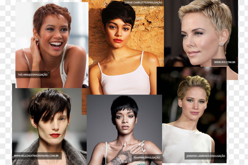 Rihanna Long Hair Bangs Pixie Cut PNG hair cut, charlize theron clipart PNG