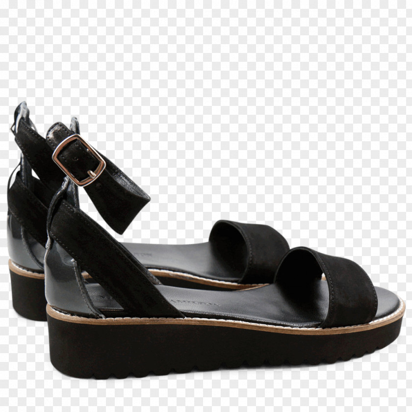 Sandal Suede Shoe Black M PNG