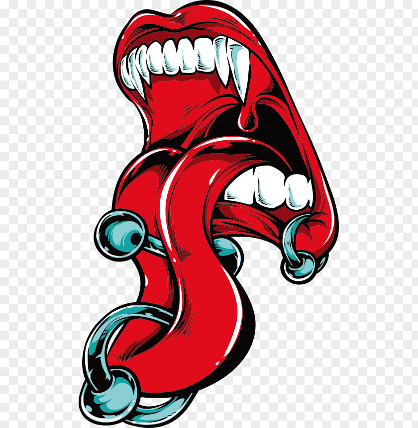Vector Bloody Tongue Prints Tattoo Shutterstock Royalty-free PNG