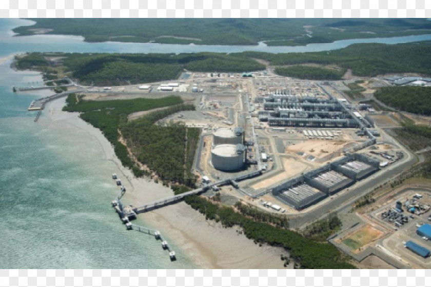 Aerial View Australia Pacific LNG Liquefied Natural Gas Origin Energy PNG