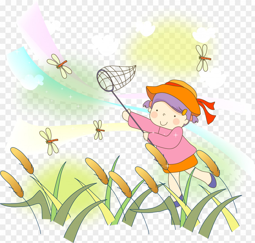 Capture Dragonfly Tiger Illustration PNG