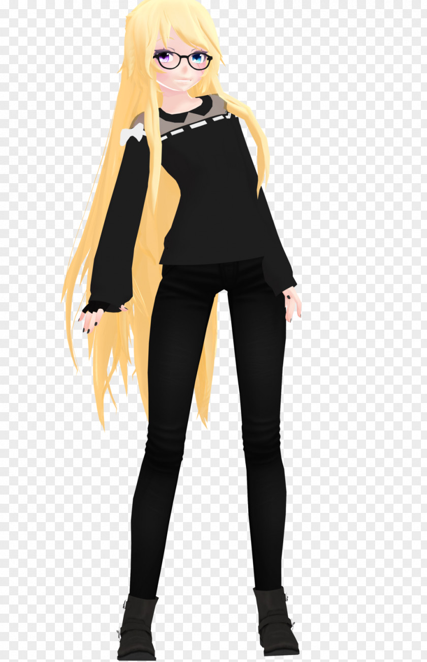 Kirino Leggings Shoulder Sleeve Costume Black M PNG