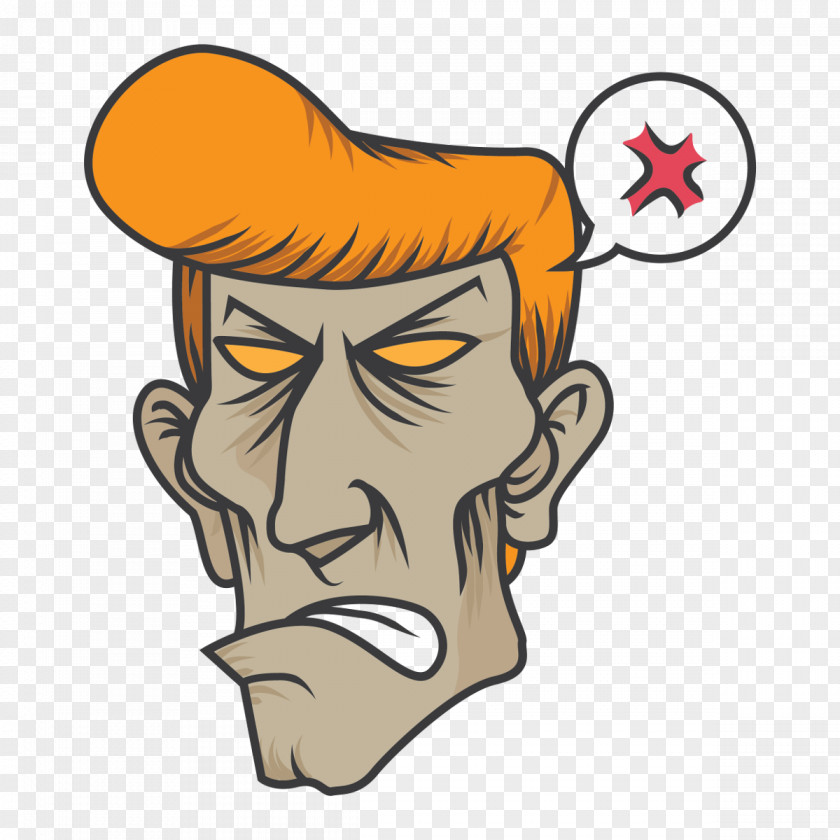 Man Clip Art Illustration Facial Expression Anger Vector Graphics PNG