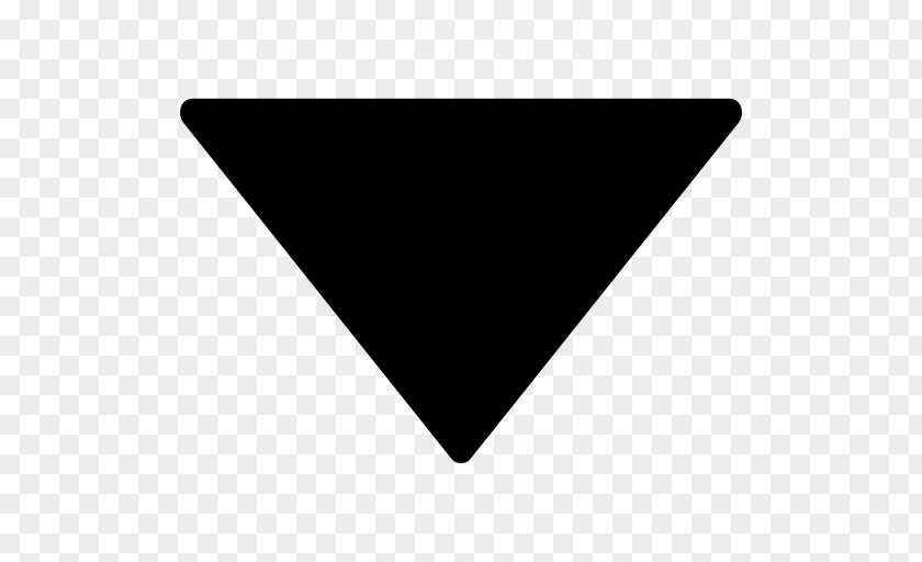 Triangle Black Arrow Shape PNG