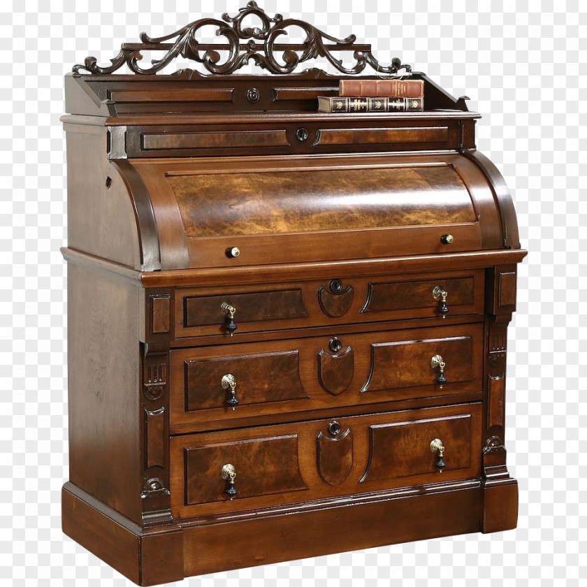 Antique Chiffonier Drawer Brown PNG
