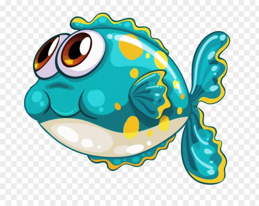 Aqua Turquoise Fish Cartoon Clip Art PNG