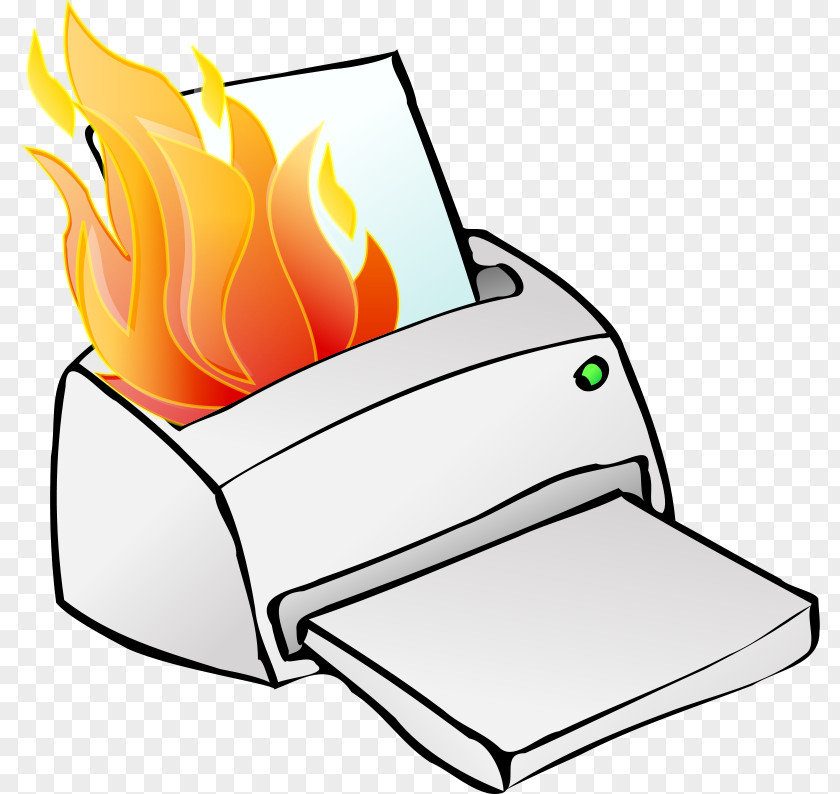 Burning Cartoon Printer Free Content Clip Art PNG