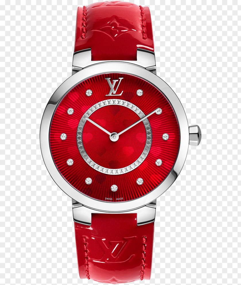 Watch LVMH Fashion Red Clock PNG
