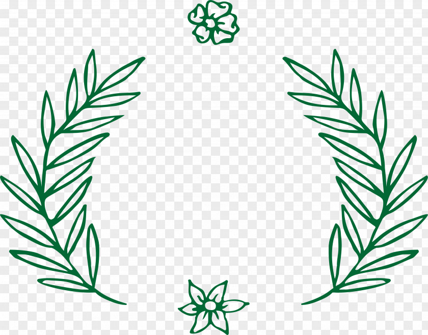 Dark Green Leaves Border PNG