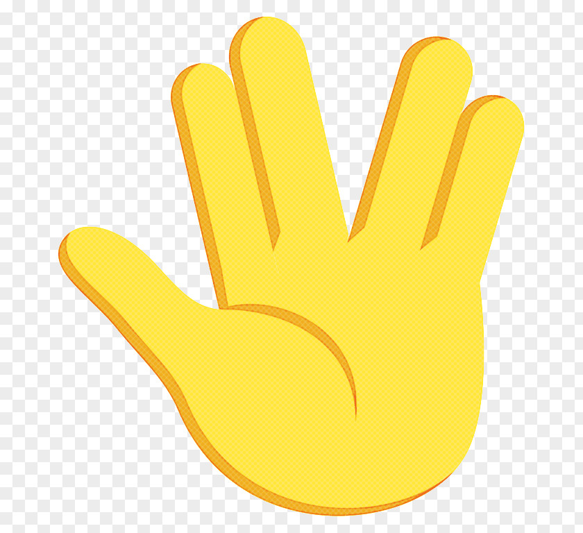 Gesture Safety Glove Yellow Background PNG